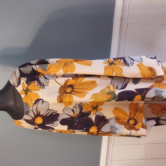 Shein Top 4X Boho Hippie Floral Silky Cottagecore Popover Hi Lo Hem Shirt Blouse - Picture 6 of 9